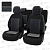 Чехлы Chevrolet Cobalt II 2011-2016 г./Ravon R4 2016-> черная экокожа + серый велюр *Оригинал*
