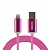 Кабель для зарядки с USB светящийся для Apple розовый CBL710-U8-10PK "WIIIX"