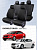 Чехлы Chevrolet Cruze I 2009-2015 г. - 5 подголовников, черный/отстрочка белая (Loto) "Статус"