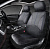 Чехлы PSV Imperial Next 2 FRONT  (Черный/отстрочка синяя), экокожа