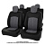 Чехлы Honda Civic VIII 2005-2011 г. - Sd черная экокожа + серая алькантара *Оригинал*