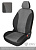 Чехлы VW Polo V 2009-2020 г. - Sd спл. т.серый жаккард "БРК"