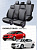 Чехлы Chevrolet Cruze I 2009-2015 г. - 5 подголовников, черно-серый (Loto) "Статус"