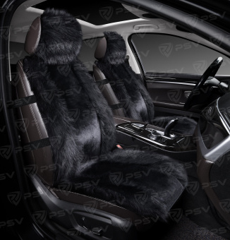 Накидки PSV искусственный мех Mutton Premium FRONT (Черный), 1 шт. 