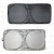 Солнцезащитный экран PSV OVAL 150x70 Двухсторонний (Черно-серебристый), 1 шт.