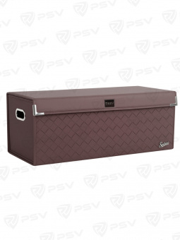 Саквояж органайзер в багажник и домашнего использования PSV Santorini Braid Plus (30х30х75 см) Темно - Коричневый, экокожа (дерево) "XL"