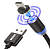 Кабель для зарядки магнитный с USB для micro-USB черный CBM980-UMU-10B "WIIIX"