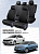 Чехлы Skoda Rapid 2012-> / VW Polo VI 2020-> черный/отстрочка белая (Loto) "Статус"