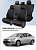 Чехлы Ford Focus III 2011-2019 г. - (Trend) черный/отстрочка белая (Loto) "Статус"