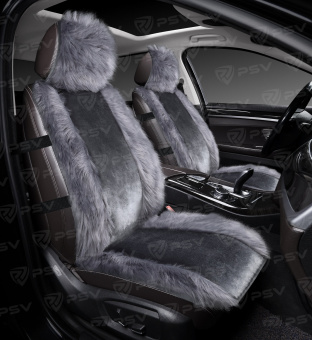 Накидки PSV искусственный мех Mutton Premium FRONT (Темно-Серый), 1 шт. 