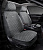 Накидки 5D PSV Len 2 FRONT (Серый/Отстрочка Белая), на передние сиденья, лен