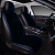 Накидки PSV искусственный мех Brink Mutton 2 FRONT 128x56/47x25 (Черный/Кант синий), 2 шт.