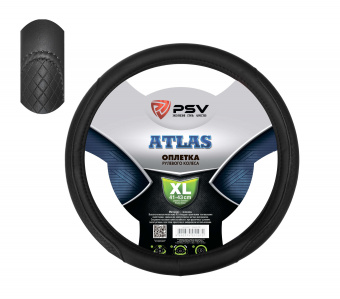 Оплетка на руль PSV ATLAS (Черный) XL,экокожа