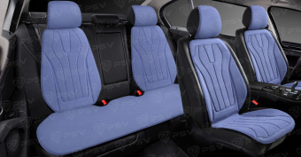 Накидки A001PL237 (Синий), комплект на весь салон, алькантара