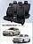 Чехлы VW Polo V 2009-2020 г. - Седан (деленная спинка), черный/отстрочка синяя (Sota) "Статус"