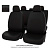 Чехлы VW Golf V, VI/Jetta V 2003-2012 г. - РОМБ/отстрочка красная, черная экокожа *Оригинал*