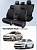 Чехлы VW Polo V 2009-2020 г. - Седан (деленная спинка), черный/отстрочка белая (Loto) "Статус"