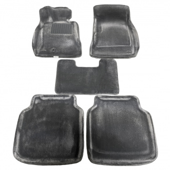 Коврики BMW 7 (F01 Long) 2008-2015 г. - 3D серый "Royal Mat"