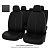 Чехлы VW Golf V, VI/Jetta V 2003-2012 г. - черный/отстрочка белая, экокожа *Оригинал*