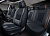 Накидки 3D PSV Lint (Черно-Серый), комплект на весь салон, экокожа + льняное плетение