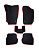 Коврики VW Polo V 2009-2020 г. - Sd, черный/красный кант EVA