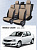 Чехлы Renault Logan I 2004-2015 г. - черно-бежевый (Loto) "Статус"