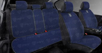 Накидки PSV Ris (Синий), комплект на весь салон, лен