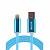 Кабель для зарядки с USB светящийся для Apple синий CBL710-U8-10BU "WIIIX"