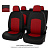 Чехлы Skoda Rapid 2012-> деленная спинка, черно-красная экокожа *Оригинал*