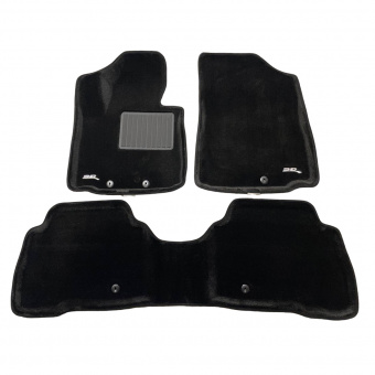 Коврики Kia Sorento II 2012-2020 г.- 3D черный "Royal Magic Mat"