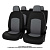 Чехлы VW Golf V, VI/Jetta V 2003-2012 г. - черная экокожа + серая алькантара *Оригинал*