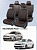 Чехлы VW Polo V 2009-2020 г. - Седан (деленная спинка), черный/отстрочка красная (Тройка) "Статус"