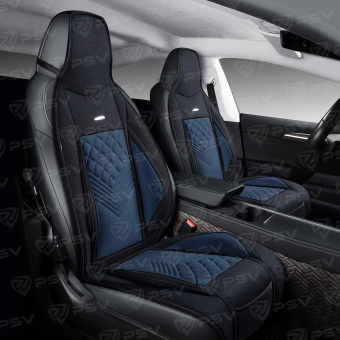 Накидки PSV Avrora FRONT (Черно-Синий), на переднее сиденье (1 шт.)   