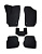 Коврики VW Polo V 2009-2020 г. - Sd, черный/черный кант EVA