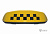 Знак "TAXI" (шашка) 4 магнита - средний, подсветка 12V, желтый 
